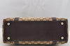 Authentic GUCCI Abbey Shoulder Tote Bag GG Canvas Leather 141470 Brown 3226I