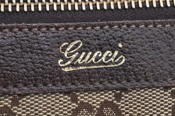 Authentic GUCCI Abbey Shoulder Tote Bag GG Canvas Leather 141470 Brown 3226I