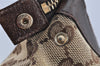 Authentic GUCCI Abbey Shoulder Tote Bag GG Canvas Leather 141470 Brown 3226I