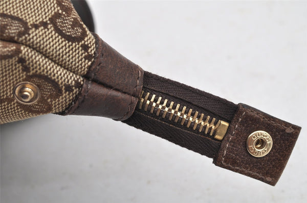 Authentic GUCCI Abbey Shoulder Tote Bag GG Canvas Leather 141470 Brown 3226I