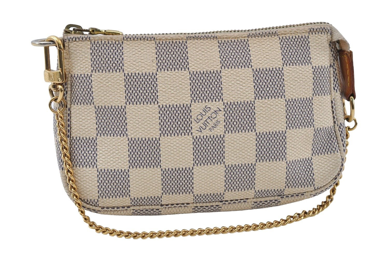 Authentic Louis Vuitton Damier Azur Mini Pochette Accessoires N58010 Pouch 3227I