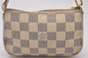 Authentic Louis Vuitton Damier Azur Mini Pochette Accessoires N58010 Pouch 3227I