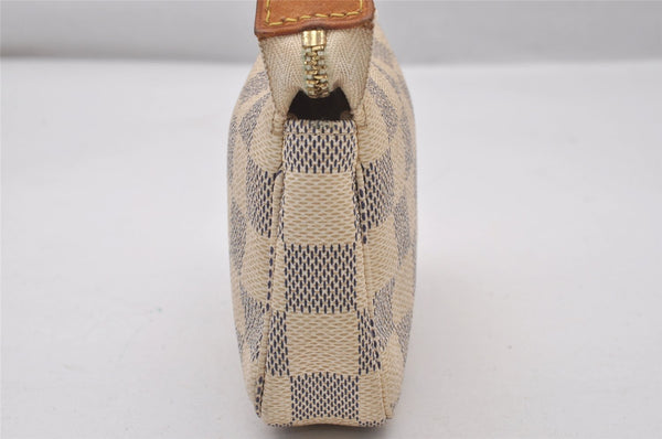 Authentic Louis Vuitton Damier Azur Mini Pochette Accessoires N58010 Pouch 3227I