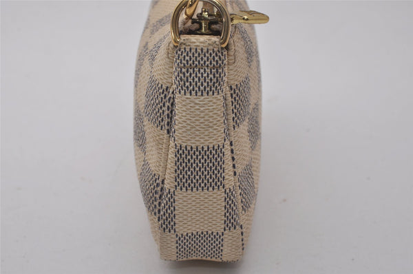 Authentic Louis Vuitton Damier Azur Mini Pochette Accessoires N58010 Pouch 3227I