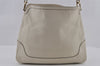 Authentic GUCCI Bamboo 2Way Shoulder Cross Body Bag Leather 282315 White 3228I