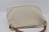 Authentic GUCCI Bamboo 2Way Shoulder Cross Body Bag Leather 282315 White 3228I