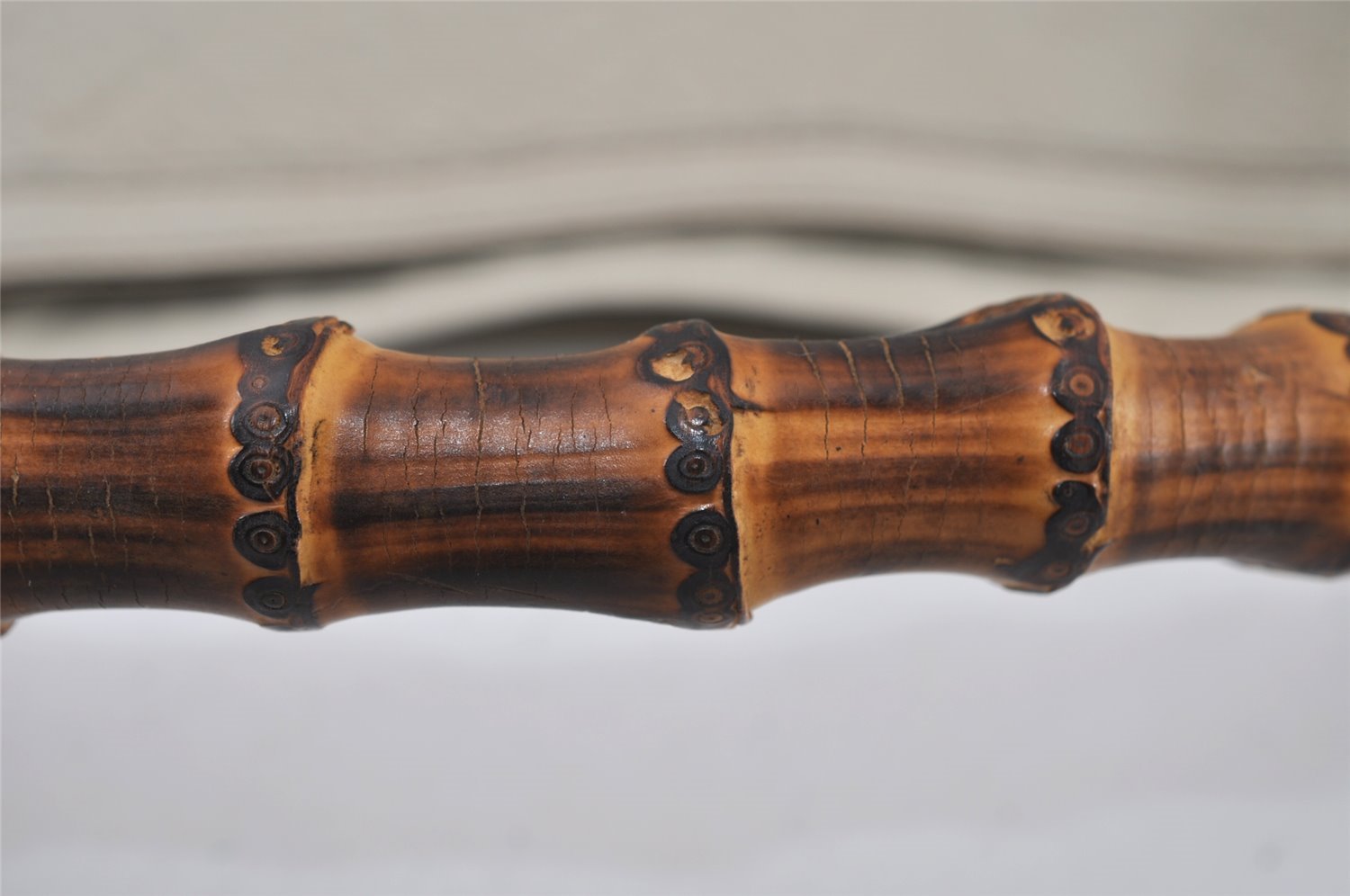 Authentic GUCCI Bamboo 2Way Shoulder Cross Body Bag Leather 282315 White 3228I