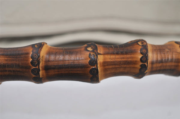 Authentic GUCCI Bamboo 2Way Shoulder Cross Body Bag Leather 282315 White 3228I