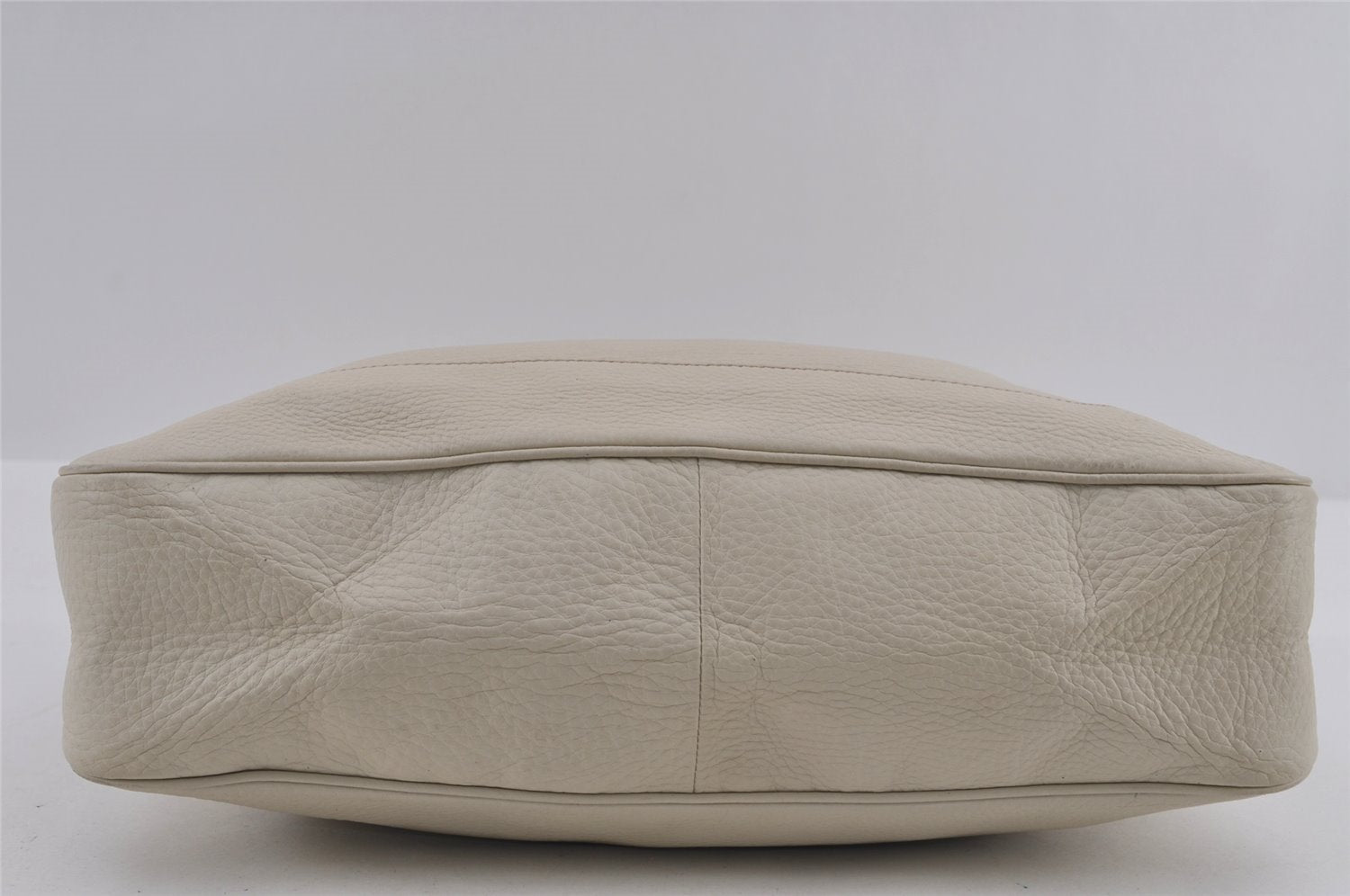 Authentic GUCCI Bamboo 2Way Shoulder Cross Body Bag Leather 282315 White 3228I