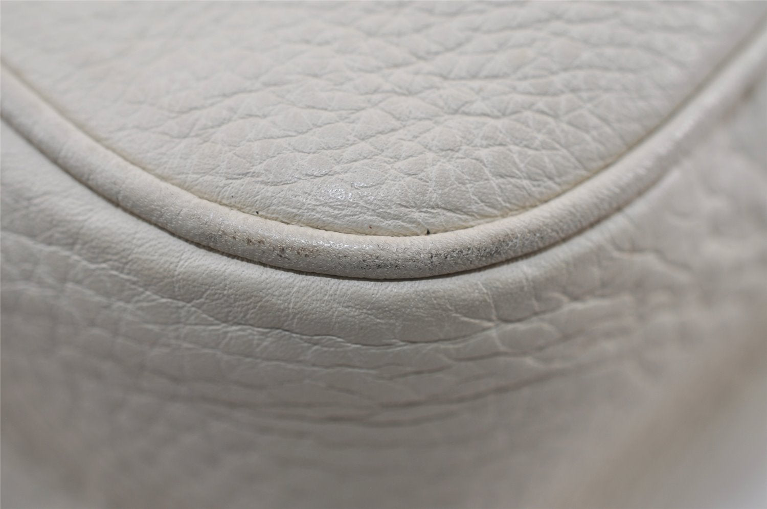 Authentic GUCCI Bamboo 2Way Shoulder Cross Body Bag Leather 282315 White 3228I