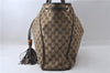 Auth GUCCI Bamboo Shoulder Tote Bag GG Canvas Leather Tassel 170206 Brown 3232D