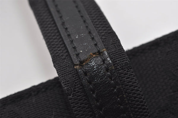 Authentic GUCCI Vintage Tote Hand Bag GG Canvas Leather 0021080 Black 3232I