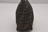 Authentic FENDI Vintage Zucca Hand Bag Purse Canvas Leather Brown Junk 3237I
