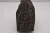 Authentic FENDI Vintage Zucca Hand Bag Purse Canvas Leather Brown Junk 3237I