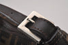 Authentic FENDI Vintage Zucca Hand Bag Purse Canvas Leather Brown Junk 3237I