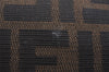 Authentic FENDI Vintage Zucca Hand Bag Purse Canvas Leather Brown Junk 3237I
