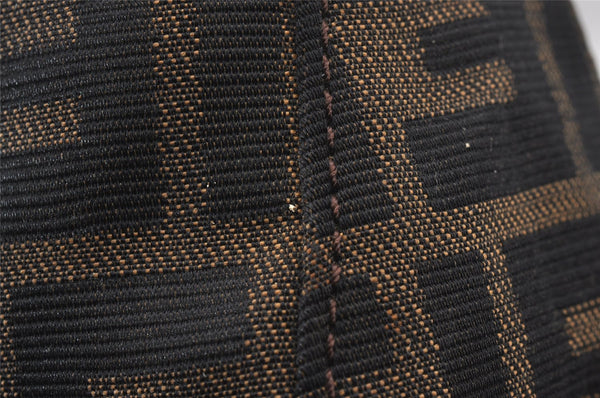 Authentic FENDI Vintage Zucca Hand Bag Purse Canvas Leather Brown Junk 3237I