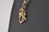 Authentic Christian Dior Gold Tone Chain Pendant Necklace CD 3238I