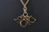 Authentic Christian Dior Gold Tone Chain Pendant Necklace CD 3238I