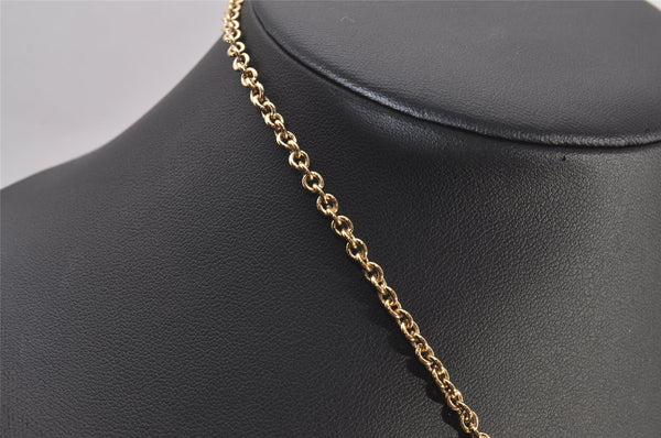 Authentic Christian Dior Gold Tone Chain Pendant Necklace CD 3238I