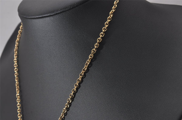 Authentic Christian Dior Gold Tone Chain Pendant Necklace CD 3238I