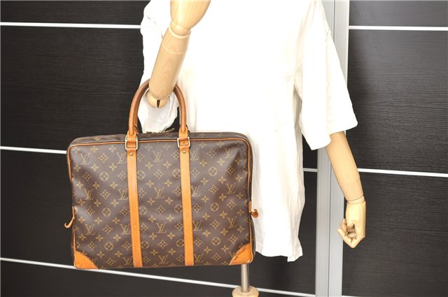 Auth Louis Vuitton Monogram Porte Documents Voyage Briefcase M53361 LV 3241D