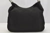 Authentic PRADA TESSUTO SPAZZOL Nylon Leather Shoulder Bag B8842 Black 3241I