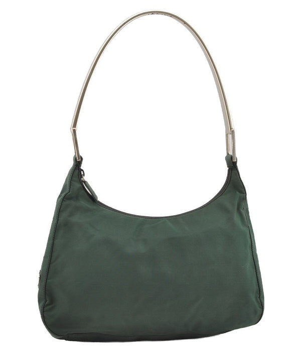 Authentic PRADA Nylon Tessuto Plastic Shoulder Hand Bag Purse Green 3242I