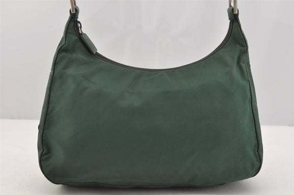 Authentic PRADA Nylon Tessuto Plastic Shoulder Hand Bag Purse Green 3242I