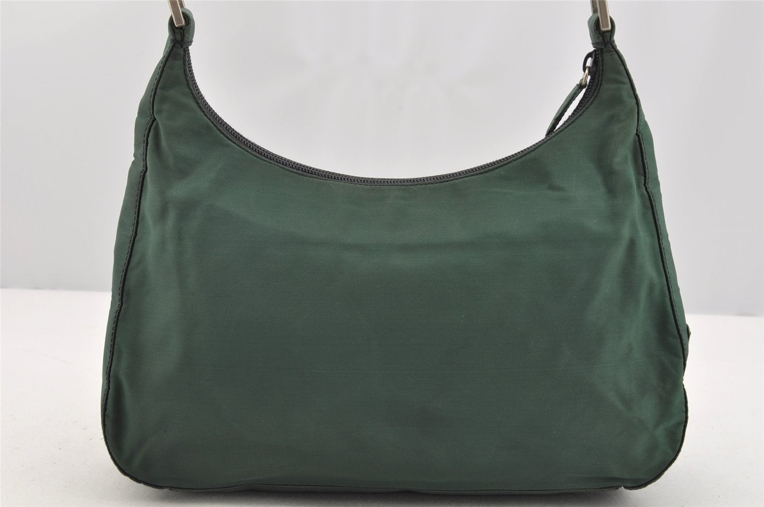 Authentic PRADA Nylon Tessuto Plastic Shoulder Hand Bag Purse Green 3242I