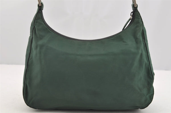 Authentic PRADA Nylon Tessuto Plastic Shoulder Hand Bag Purse Green 3242I