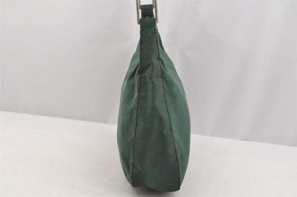 Authentic PRADA Nylon Tessuto Plastic Shoulder Hand Bag Purse Green 3242I