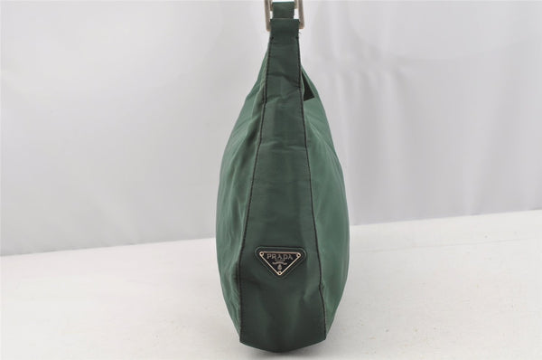 Authentic PRADA Nylon Tessuto Plastic Shoulder Hand Bag Purse Green 3242I