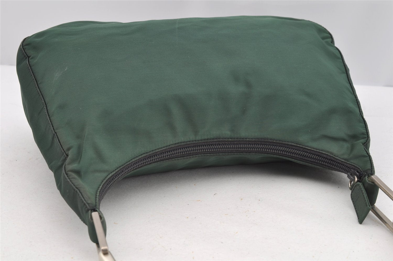 Authentic PRADA Nylon Tessuto Plastic Shoulder Hand Bag Purse Green 3242I
