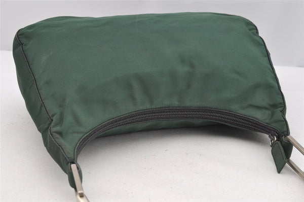Authentic PRADA Nylon Tessuto Plastic Shoulder Hand Bag Purse Green 3242I