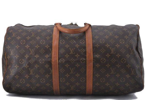 Authentic Louis Vuitton Monogram Keepall 55 Boston Bag M41424 LV 3243D