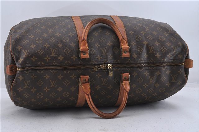 Authentic Louis Vuitton Monogram Keepall 55 Boston Bag M41424 LV 3243D