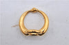 Authentic HERMES Scarf Ring Moris Circle Design Gold 3245D