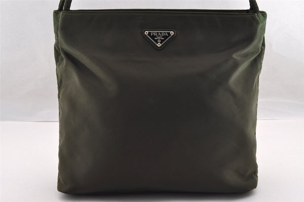 Authentic PRADA Tessuto City Nylon Shoulder Hand Bag Purse B6242 Green 3245I