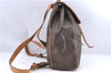 Authentic CELINE Macadam Blason Pattern Backpack PVC Leather Brown Beige 3246B