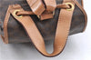 Authentic CELINE Macadam Blason Pattern Backpack PVC Leather Brown Beige 3246B