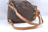 Authentic CELINE Macadam Blason Pattern Backpack PVC Leather Brown Beige 3246B