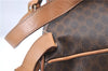 Authentic CELINE Macadam Blason Pattern Backpack PVC Leather Brown Beige 3246B