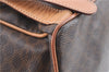 Authentic CELINE Macadam Blason Pattern Backpack PVC Leather Brown Beige 3246B