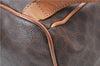Authentic CELINE Macadam Blason Pattern Backpack PVC Leather Brown Beige 3246B