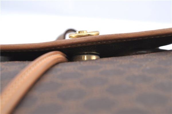 Authentic CELINE Macadam Blason Pattern Backpack PVC Leather Brown Beige 3246B