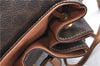 Authentic CELINE Macadam Blason Pattern Backpack PVC Leather Brown Beige 3246B