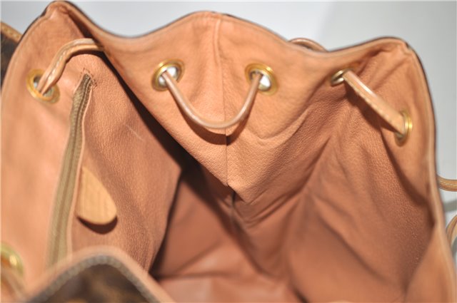 Authentic CELINE Macadam Blason Pattern Backpack PVC Leather Brown Beige 3246B
