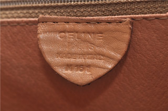 Authentic CELINE Macadam Blason Pattern Backpack PVC Leather Brown Beige 3246B