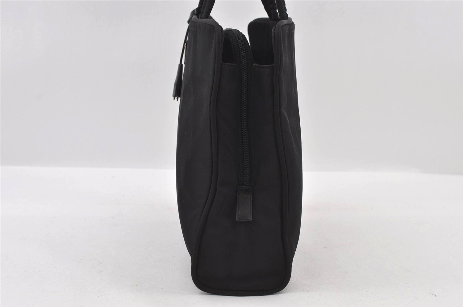 Authentic PRADA Vintage Nylon Tessuto Leather Shoulder Hand Bag Black 3246I